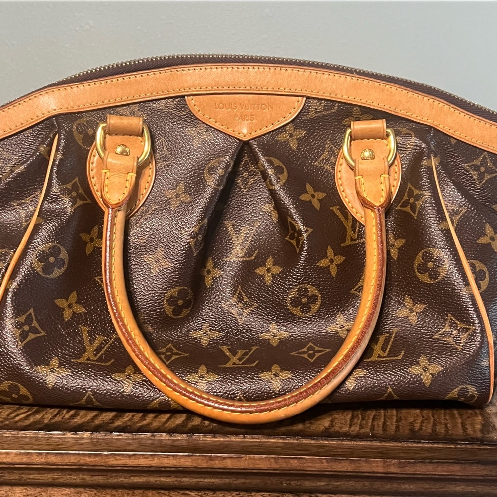 Louis Vuitton Brown and Tan Monogram Shoulder Bag